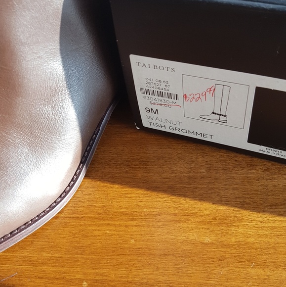 Talbots Brown Walnut Grommet Boots - Picture 4 of 5